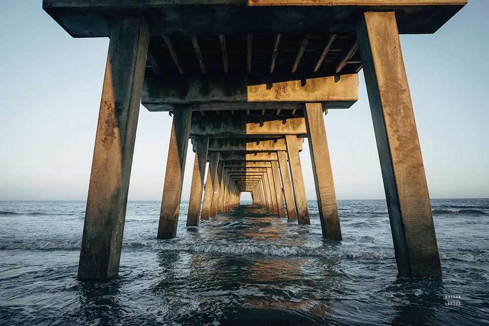 Sun Split Pier art print by Nathan Larson for $57.95 CAD