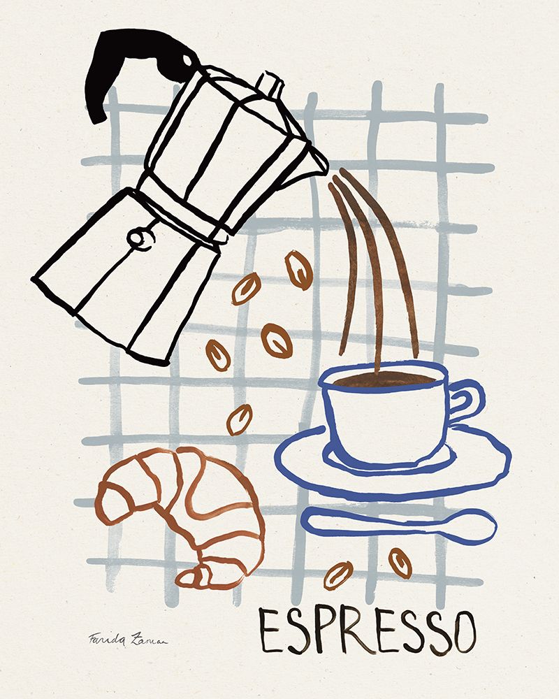 Quirky Coffee II art print by Farida Zaman for $57.95 CAD