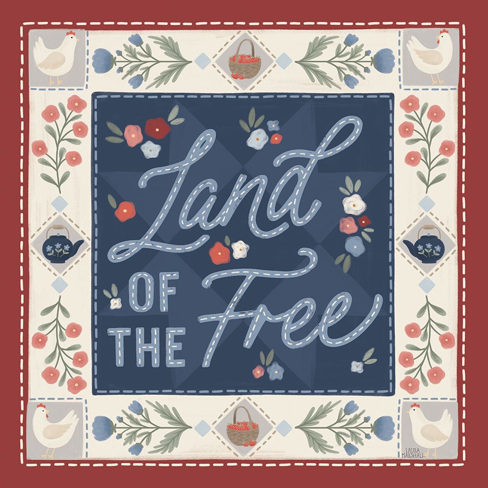 Homespun Americana II v2 art print by Laura Marshall for $57.95 CAD