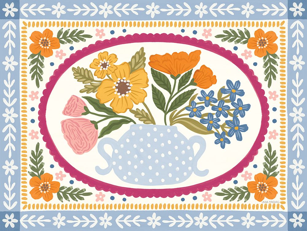 Cottage Blooms I art print by Laura Marshall for $57.95 CAD