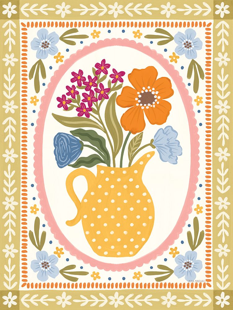 Cottage Blooms V art print by Laura Marshall for $57.95 CAD
