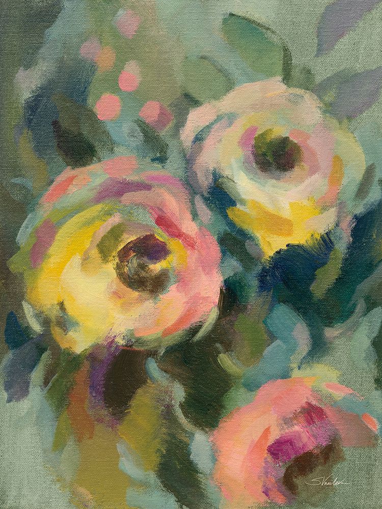 Garden Ranunculi art print by Silvia Vassileva for $57.95 CAD