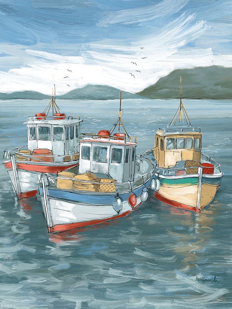 Fishing Boats art print by Anne Tavoletti for $57.95 CAD