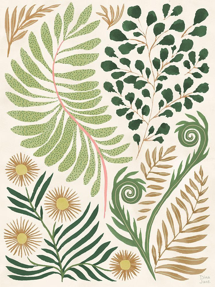 Fresh Fronds I art print by Dina June for $57.95 CAD