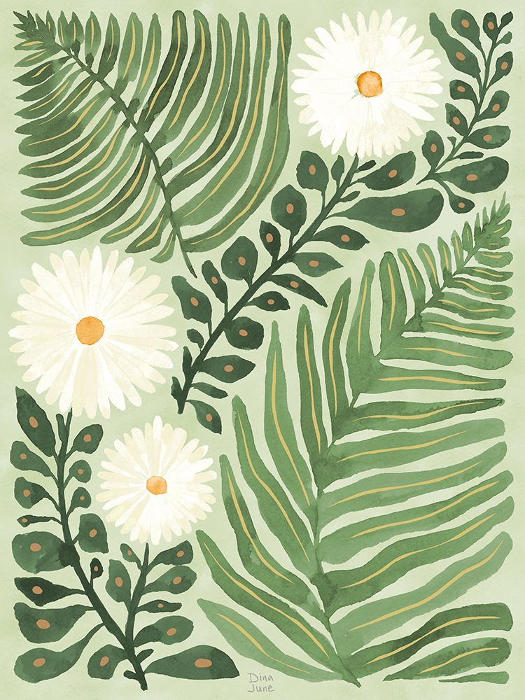 Fresh Fronds II art print by Dina June for $57.95 CAD