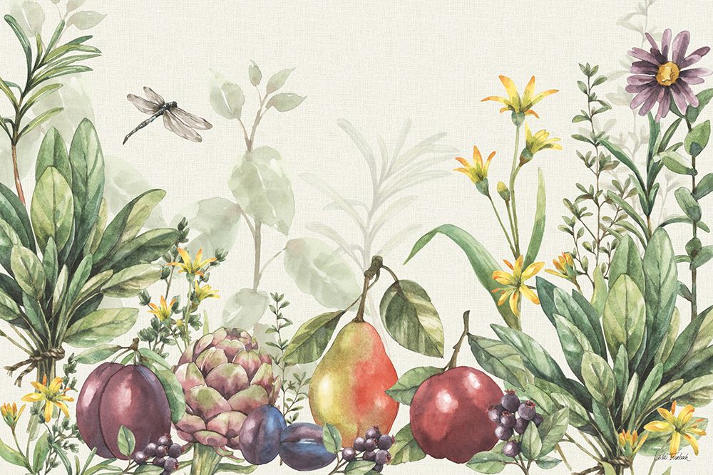 Illustrated Garden I art print by Leslie Trimbach for $57.95 CAD