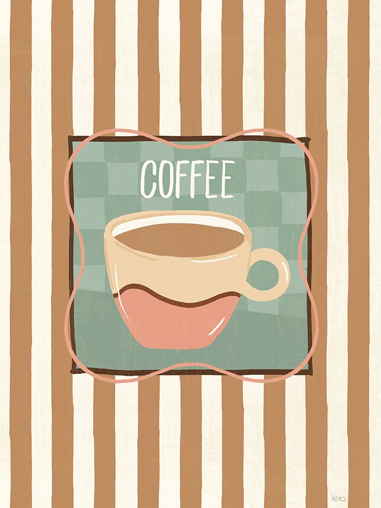 Cafe Patchwork VI art print by Veronique Charron for $57.95 CAD