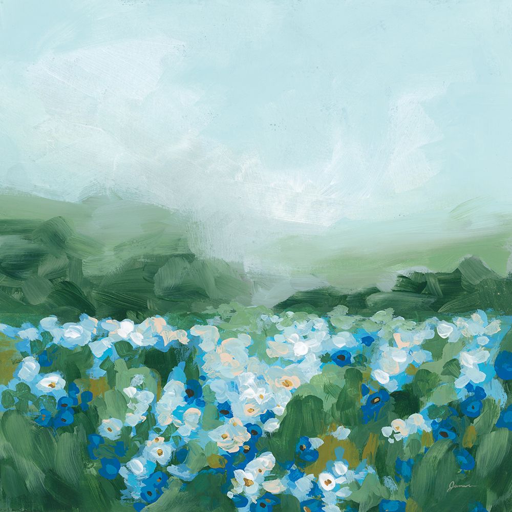 Meadow Blues I art print by June Erica Vess for $57.95 CAD