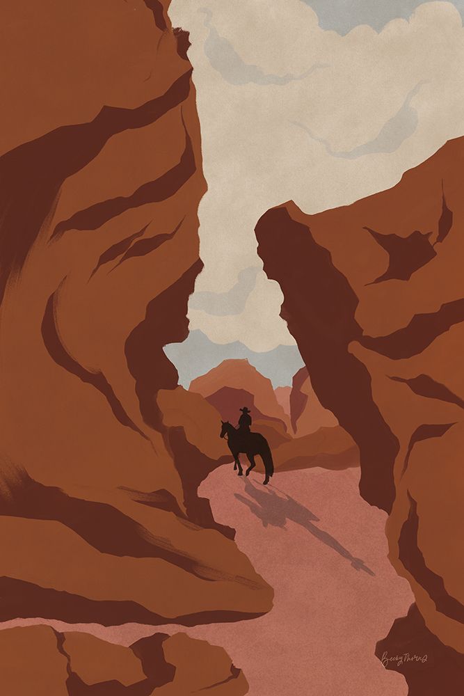 Canyon Landscape II art print by Becky Thorns for $57.95 CAD