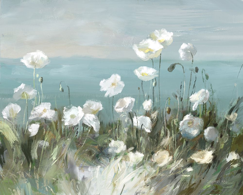 Sea Breeze Poppies art print by Danhui Nai for $57.95 CAD
