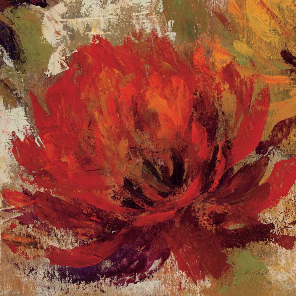 Fiery Dahlias II - Crop art print by Silvia Vassileva for $57.95 CAD