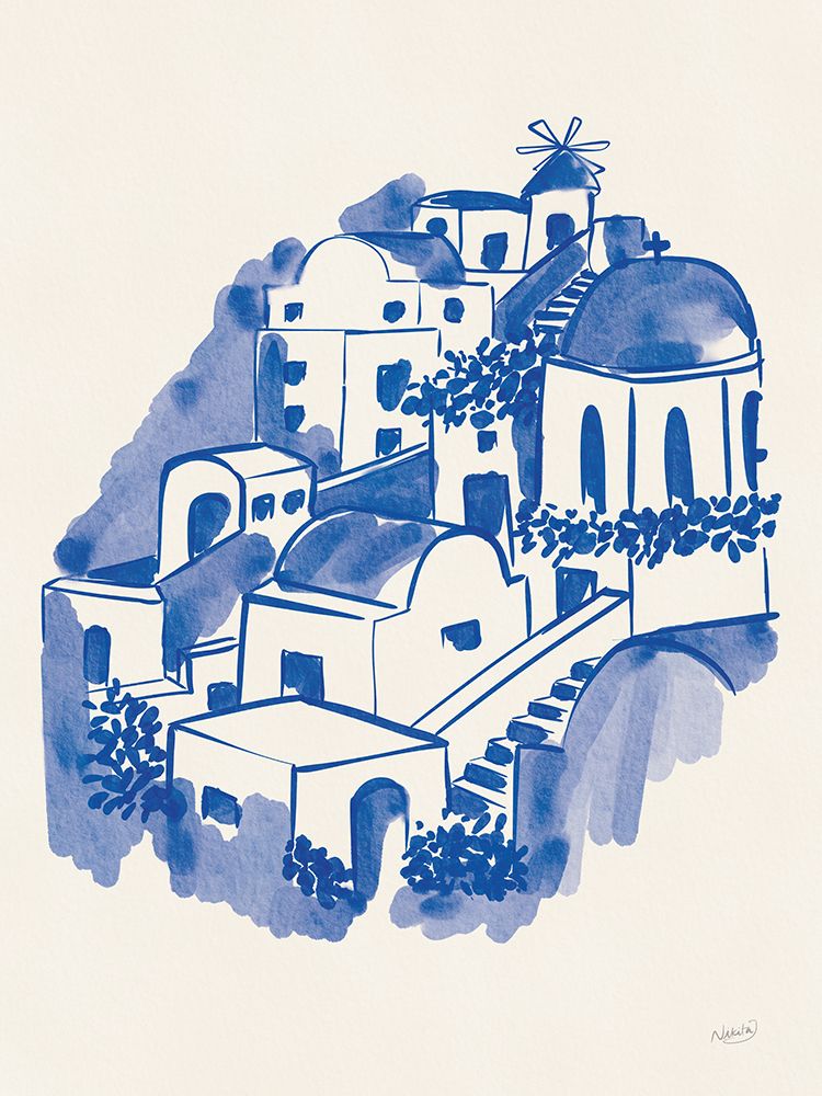 Santorini II art print by Nikita Jariwala for $57.95 CAD