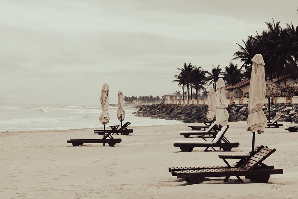 Beach Chairs I art print by Deborah Revell for $57.95 CAD