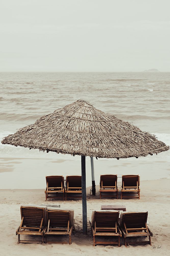 Beach Chairs IV art print by Deborah Revell for $57.95 CAD