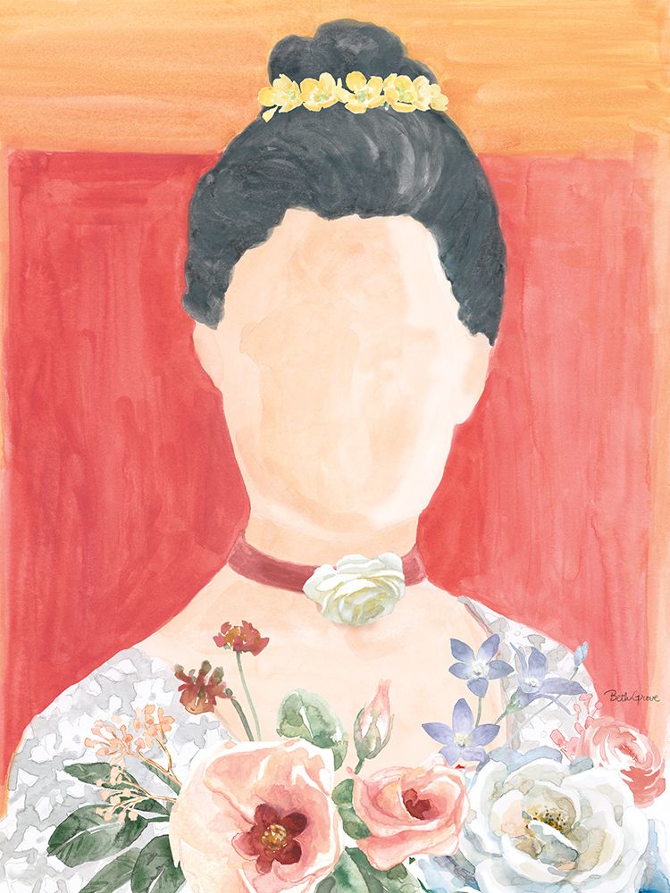 Woman with Flowers II art print by Beth Grove for $57.95 CAD
