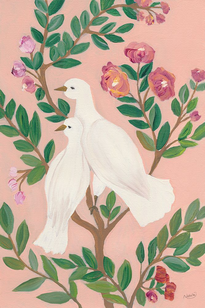 Perch Among Blossoms ll art print by Nikita Jariwala for $57.95 CAD