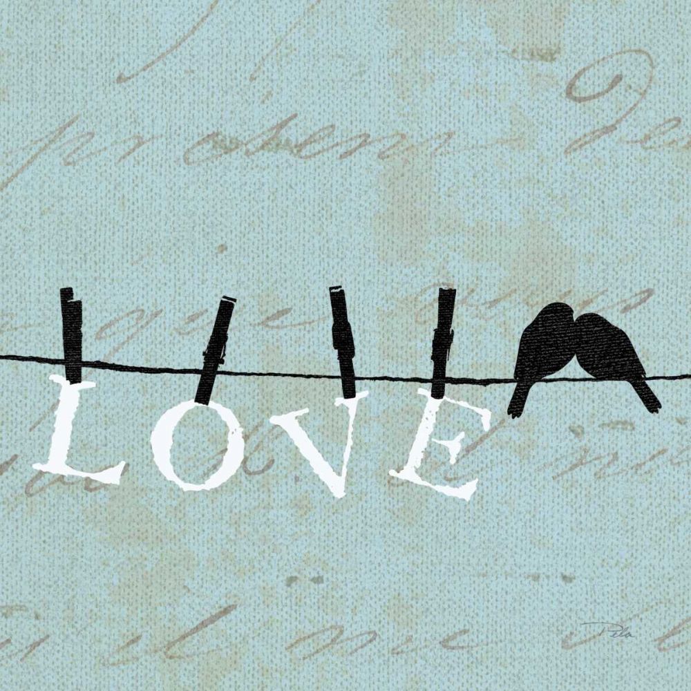 Birds on a Wire Square - Love art print by Alain Pelletier for $57.95 CAD