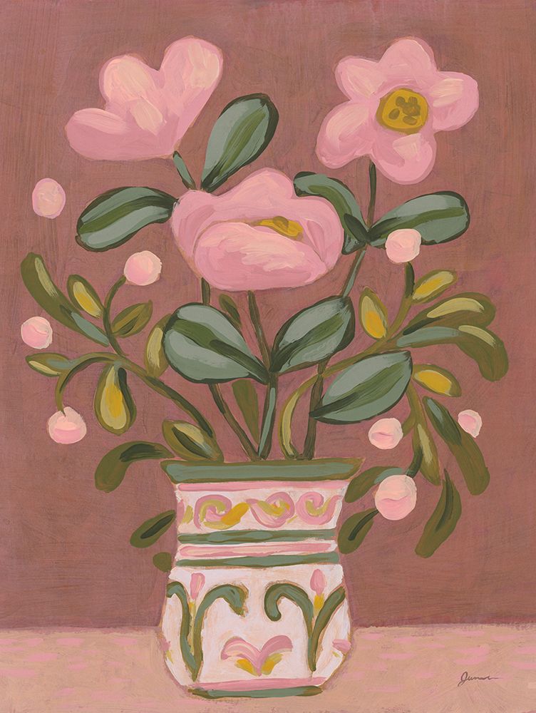 Vase in Dusty Rose I art print by June Erica Vess for $57.95 CAD