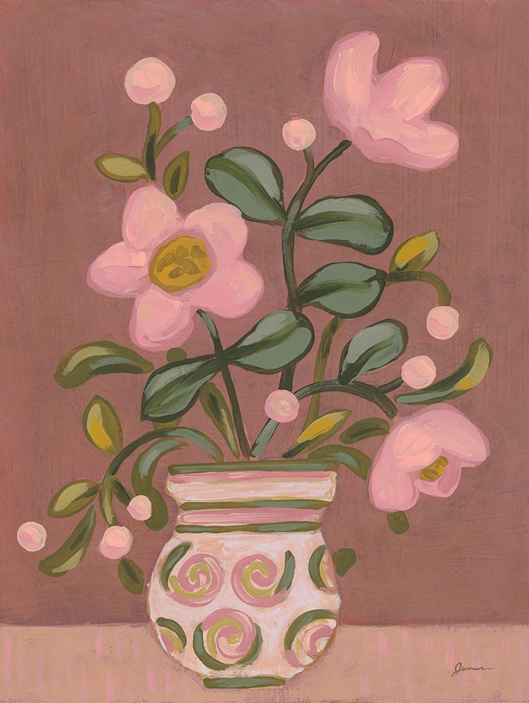 Vase in Dusty Rose II art print by June Erica Vess for $57.95 CAD
