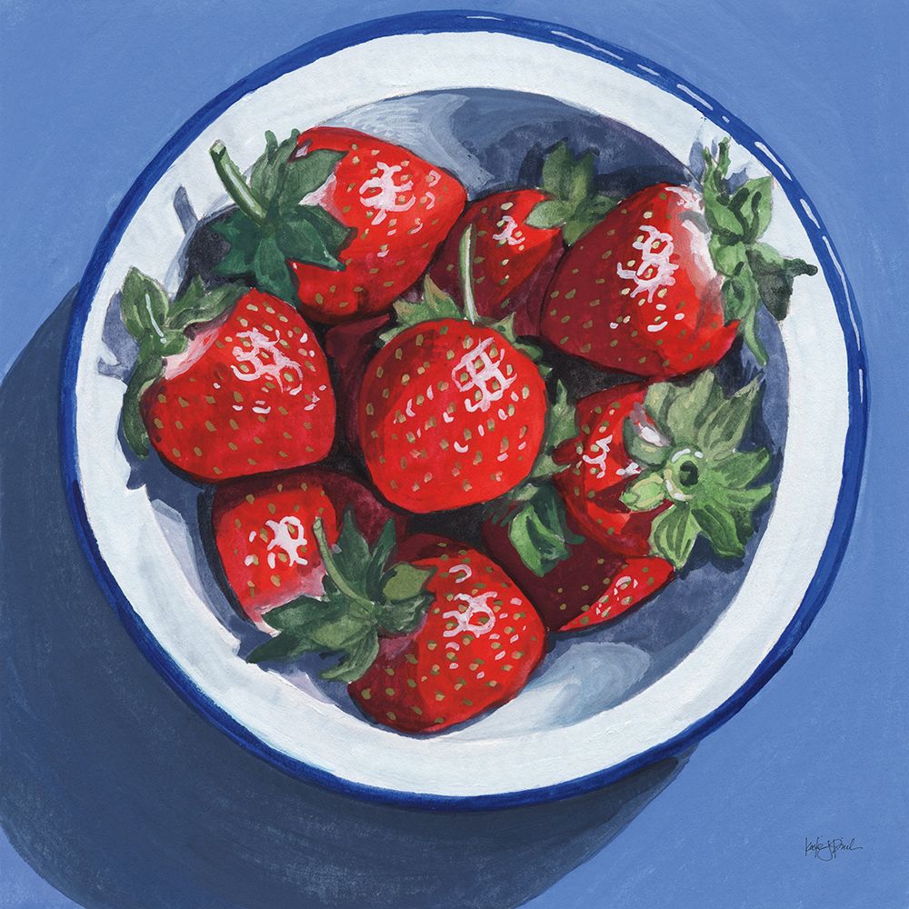 Strawberry Bowl art print by Kate Jarvik Birch for $57.95 CAD