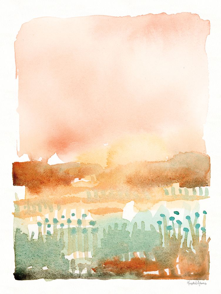 Peach Sunrise I art print by Krystal Adams for $57.95 CAD