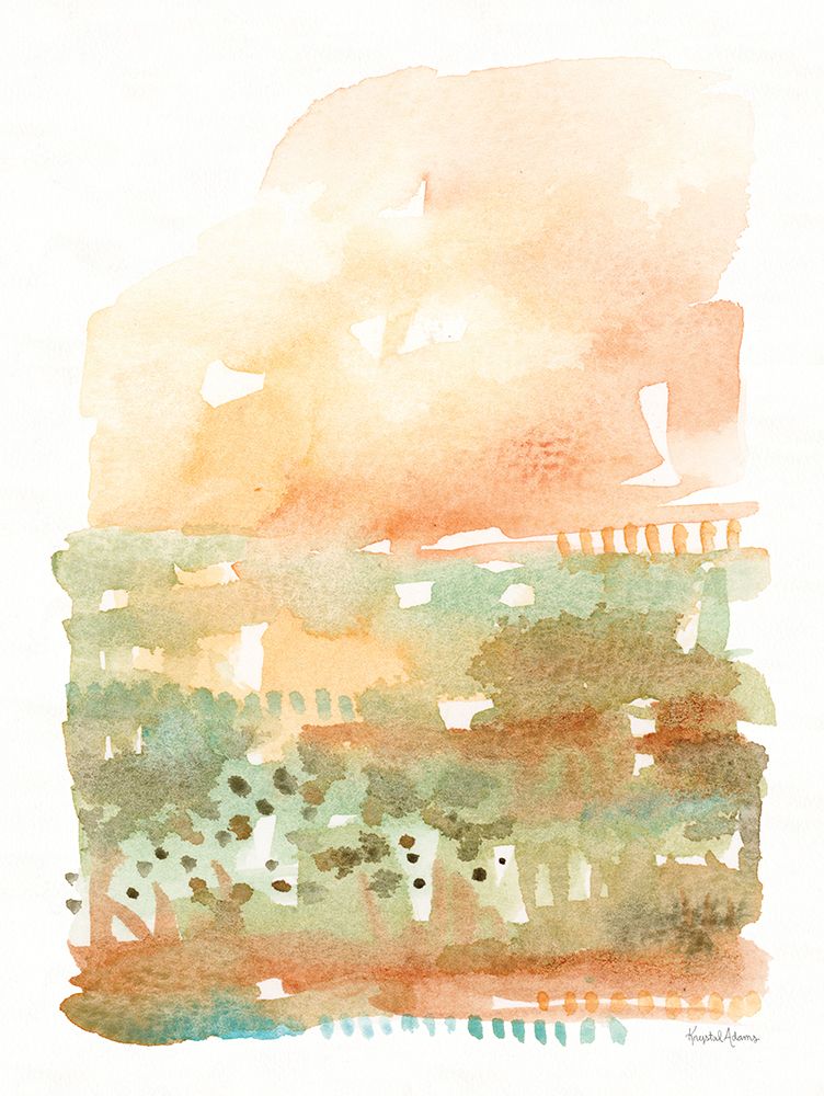 Peach Sunrise III art print by Krystal Adams for $57.95 CAD