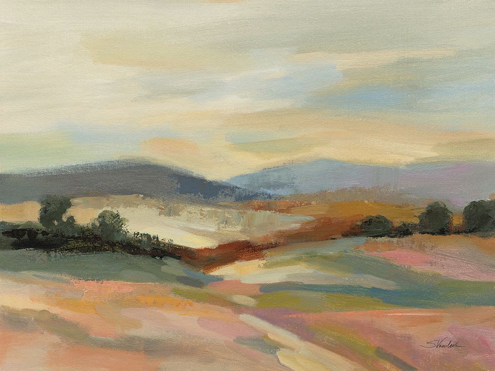 Pink and Sage Hills art print by Silvia Vassileva for $57.95 CAD