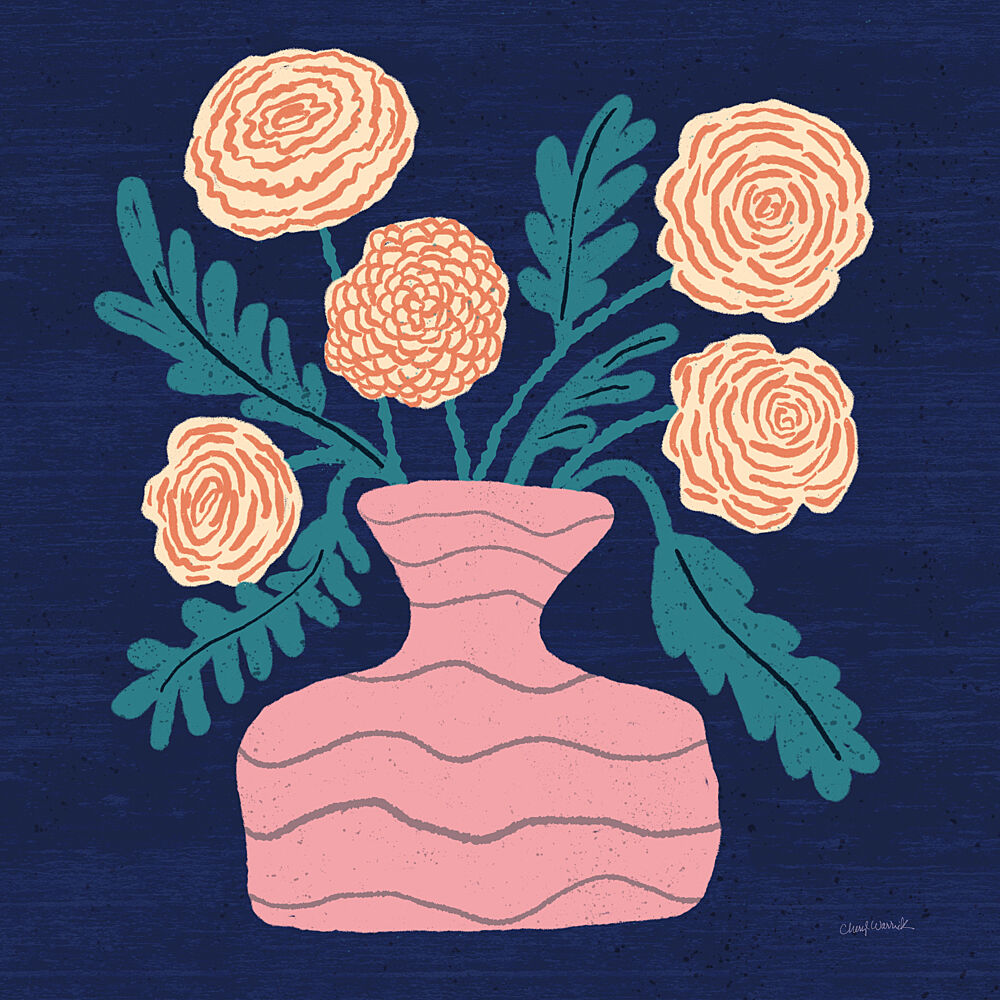 Playful Vase I art print by Cheryl Warrick for $57.95 CAD