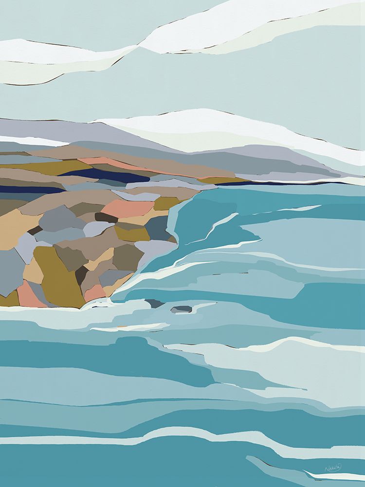 Shimmering Shore l art print by Nikita Jariwala for $57.95 CAD