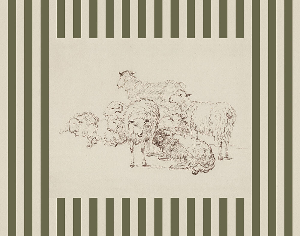 Happy Herd Stripes art print by Wild Apple Portfolio for $57.95 CAD