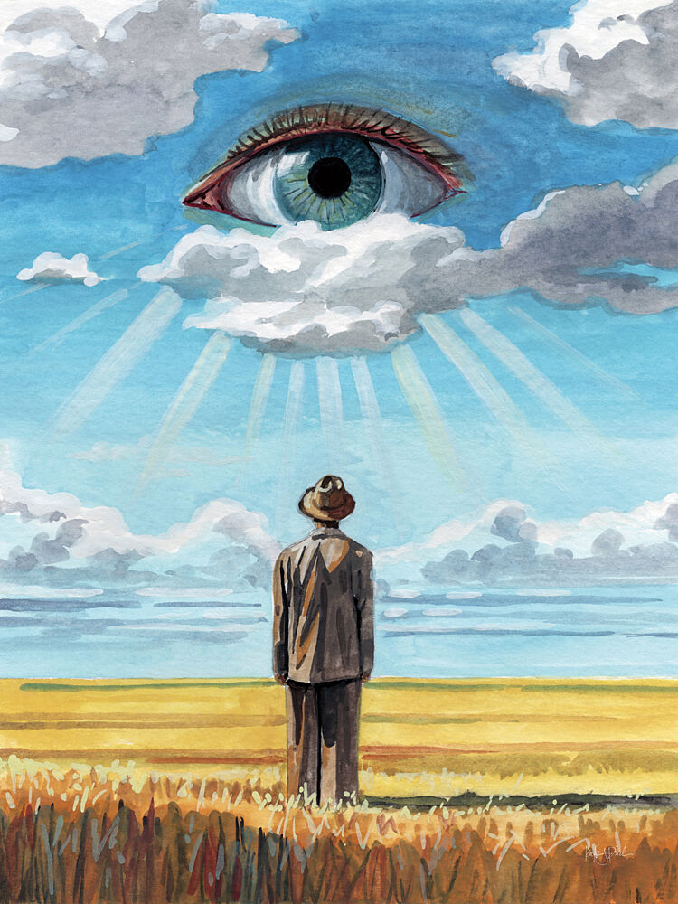 Charles Looks up art print by Kate Jarvik Birch for $57.95 CAD