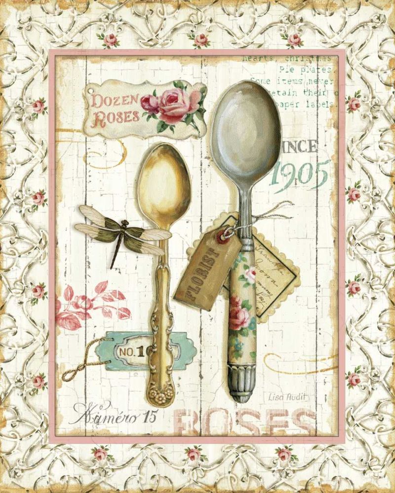 Rose Garden Utensils II art print by Lisa Audit for $57.95 CAD