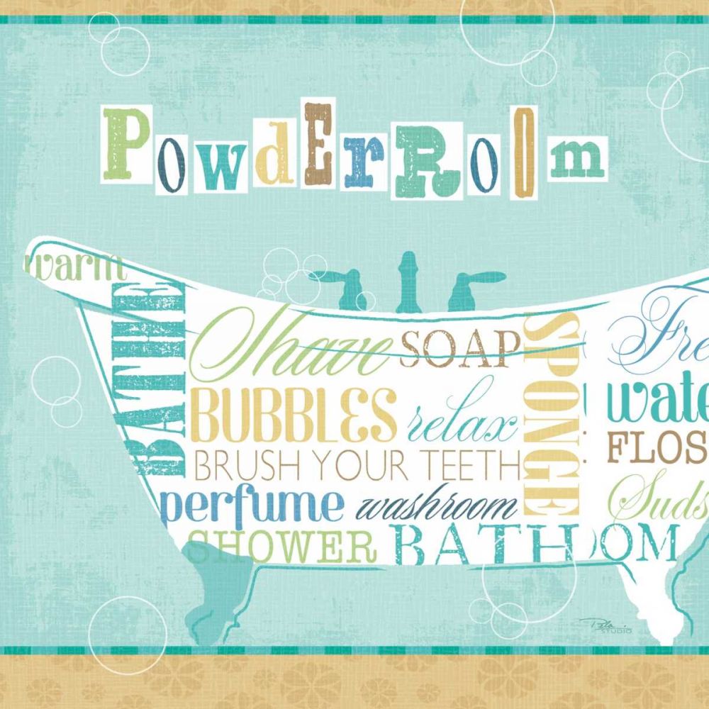 Bathroom Words Tub I art print by Pela Studio for $57.95 CAD