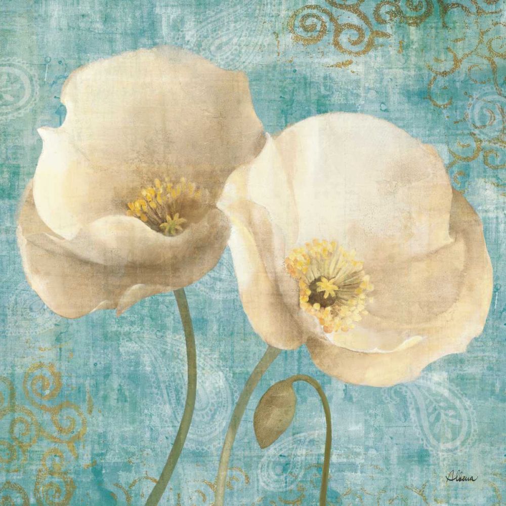 Poppies on Paisley art print by Albena Hristova for $57.95 CAD