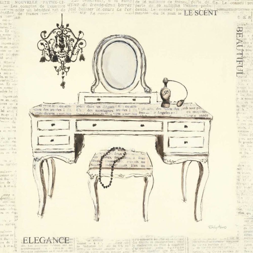 Emilys Boudoir III Table art print by Emily Adams for $57.95 CAD