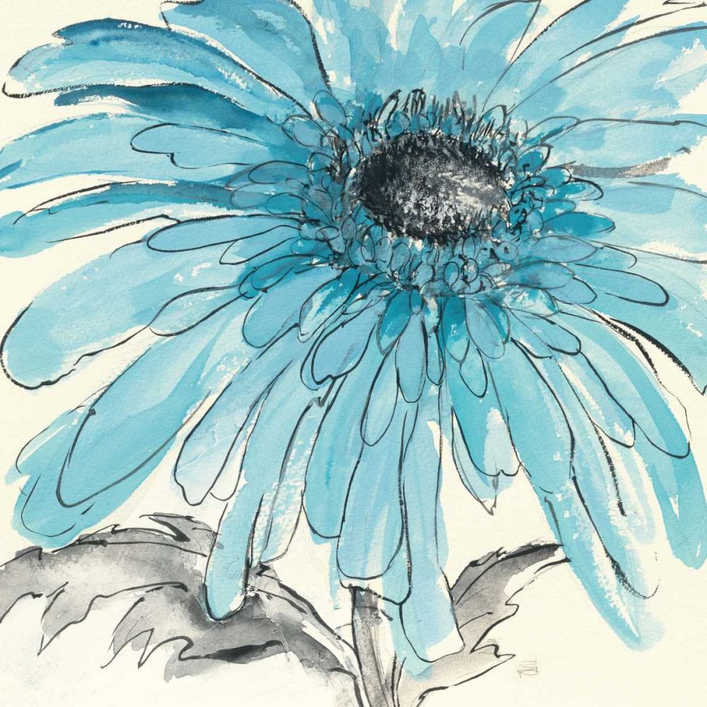 Gerbera Blue III art print by Chris Paschke for $57.95 CAD