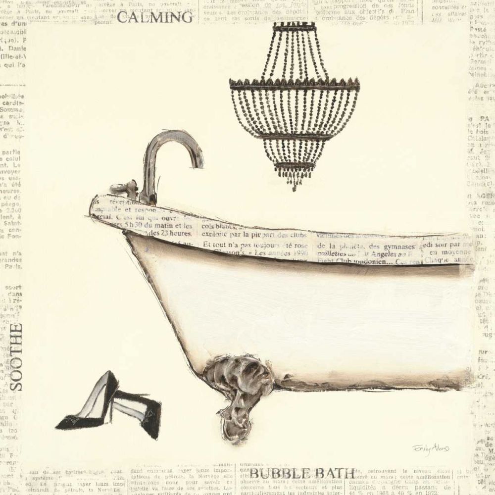 Emilys Boudoir I - Bath art print by Emily Adams for $57.95 CAD