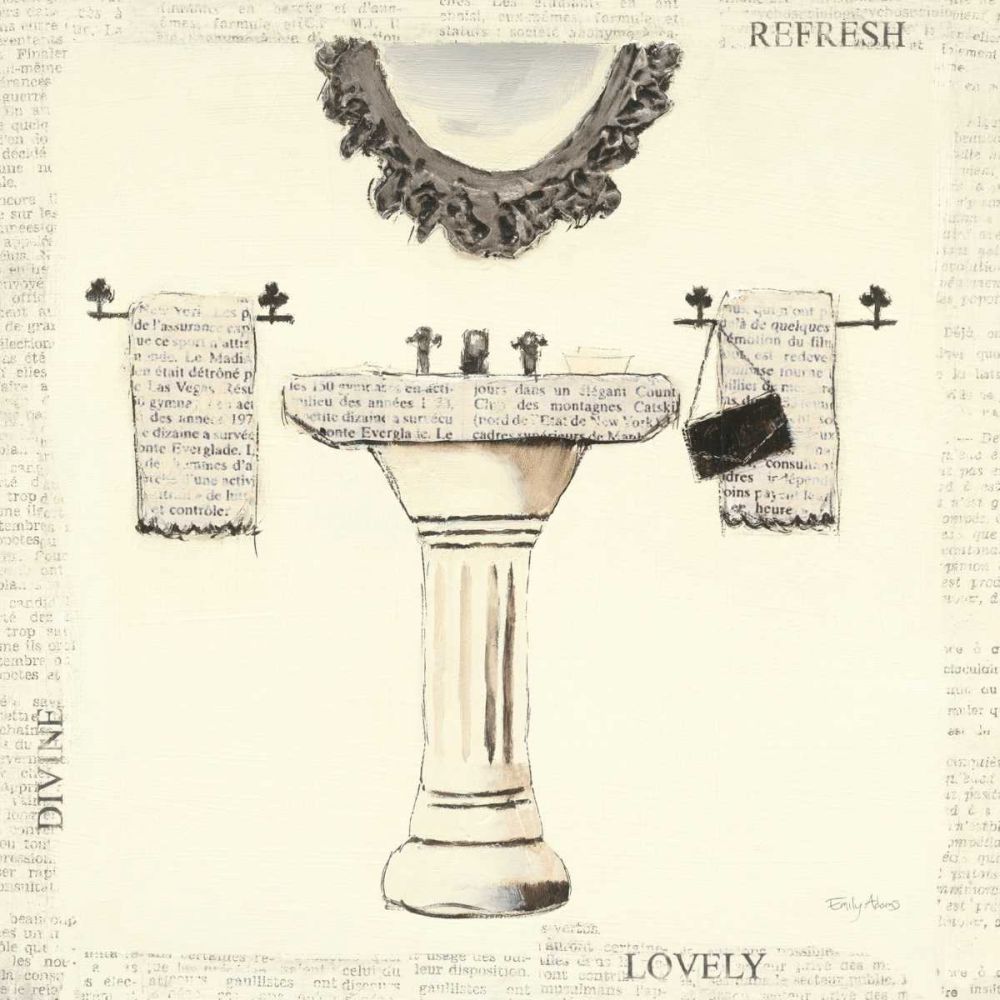 Emilys Boudoir II - Sink art print by Emily Adams for $57.95 CAD
