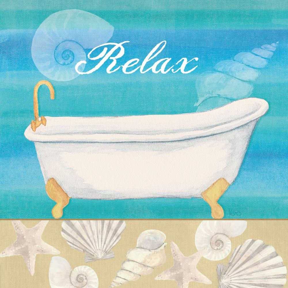 Seashells Bath I art print by Veronique Charron for $57.95 CAD