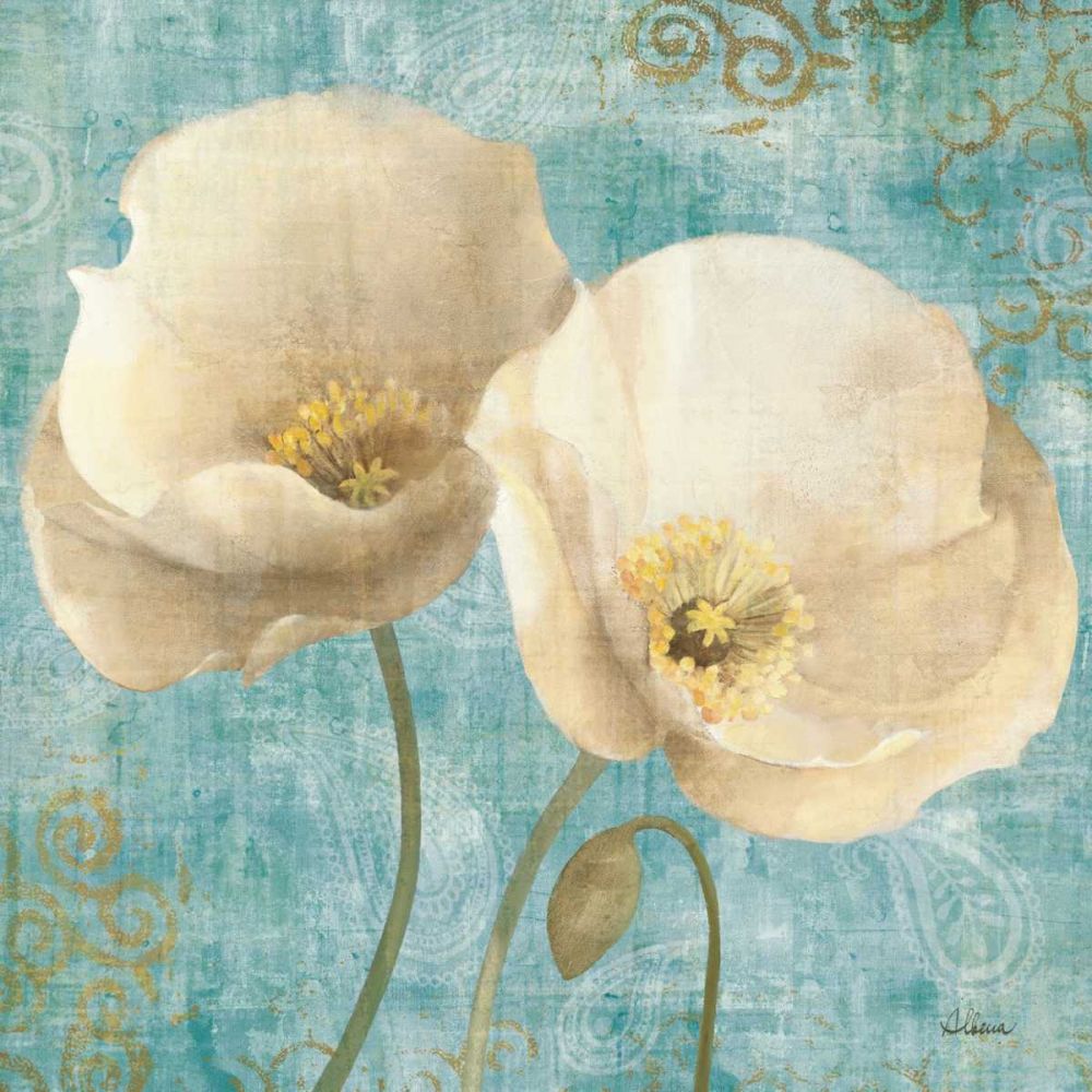 Poppies on Paisley art print by Albena Hristova for $57.95 CAD