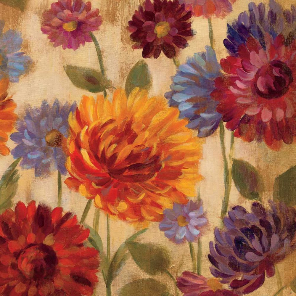 Rainbow Dahlias Crop III art print by Silvia Vassileva for $57.95 CAD