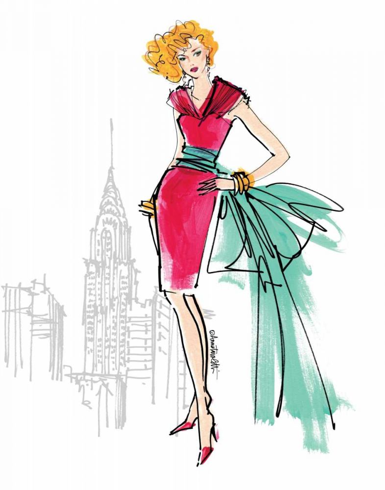 Colorful Fashion III - New York art print by Anne Tavoletti for $57.95 CAD