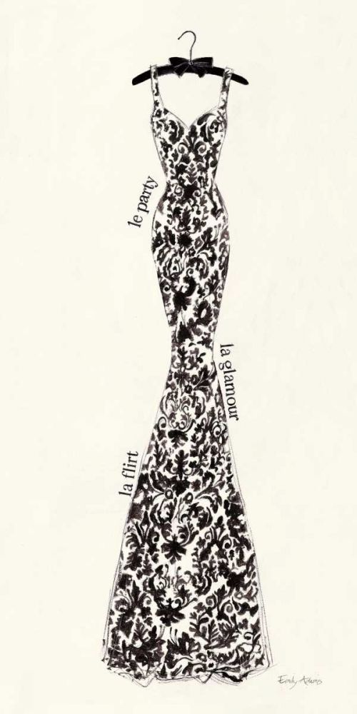 Couture Noir Original II art print by Emily Adams for $57.95 CAD