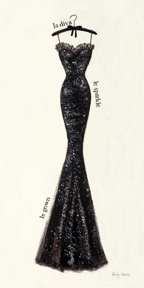 Couture Noir Original IV art print by Emily Adams for $57.95 CAD