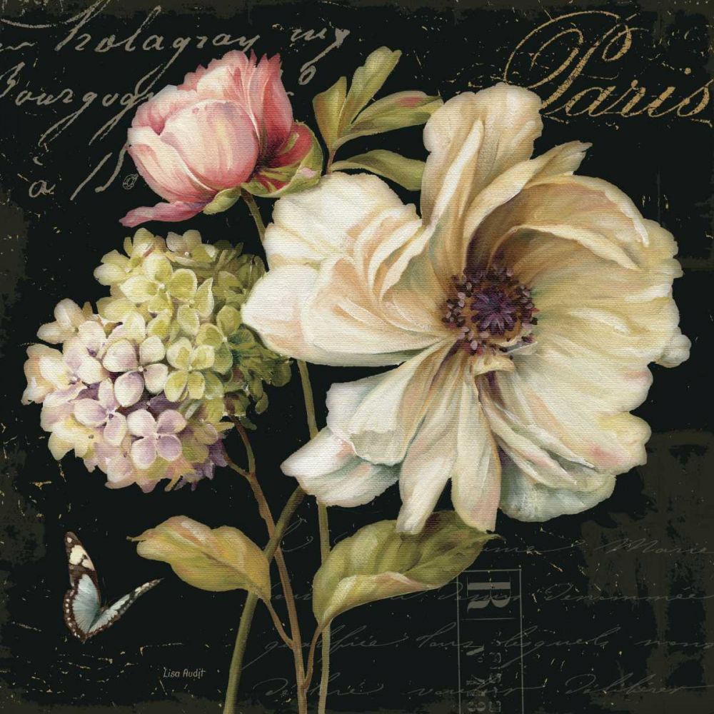 Marche de Fleurs on Black II art print by Lisa Audit for $57.95 CAD