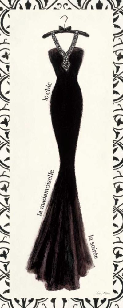 Couture Noir Original III with Border art print by Emily Adams for $57.95 CAD