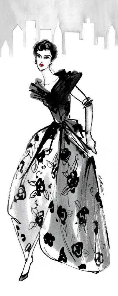 Fifties Fashion II with Red art print by Anne Tavoletti for $57.95 CAD