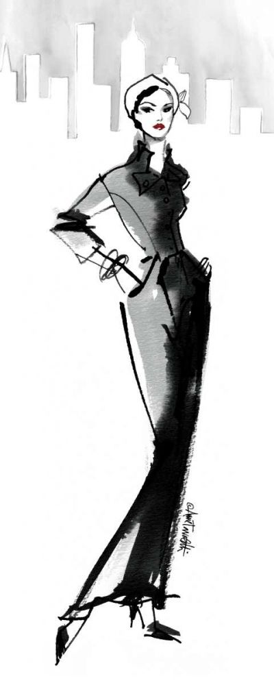 Fifties Fashion III with Red art print by Anne Tavoletti for $57.95 CAD