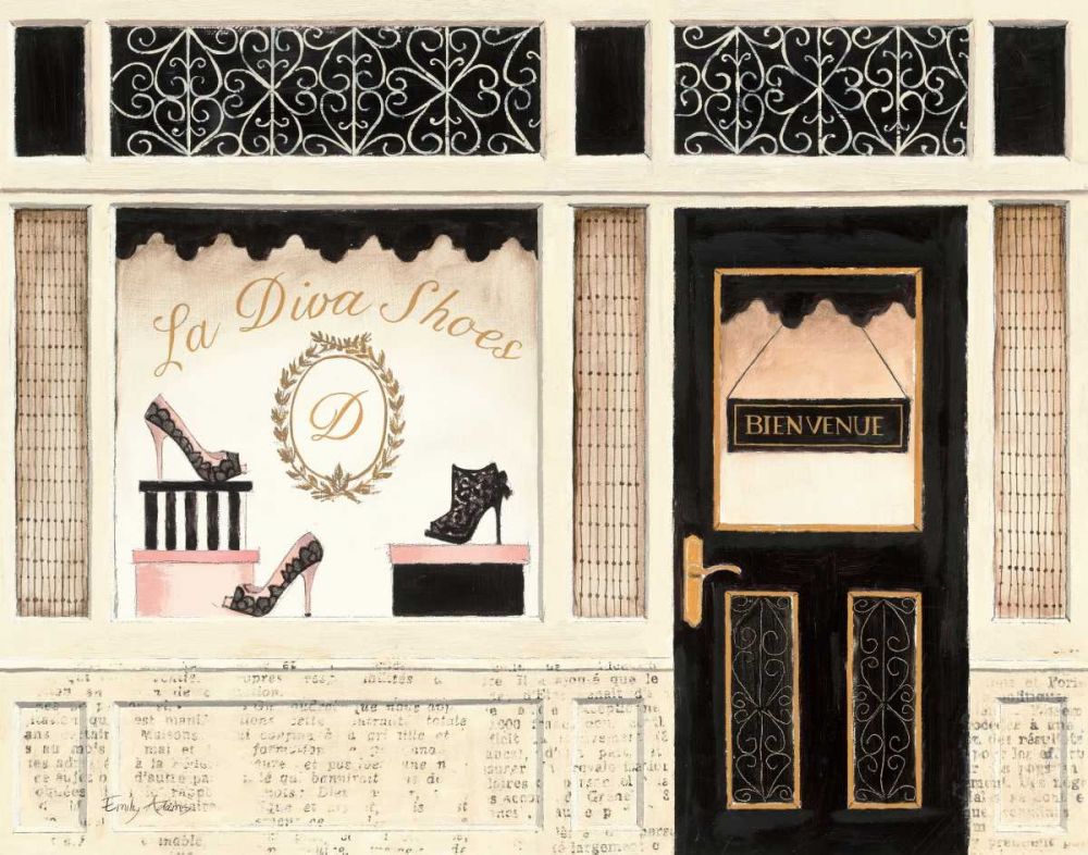 La Diva Shoes art print by Emily Adams for $57.95 CAD