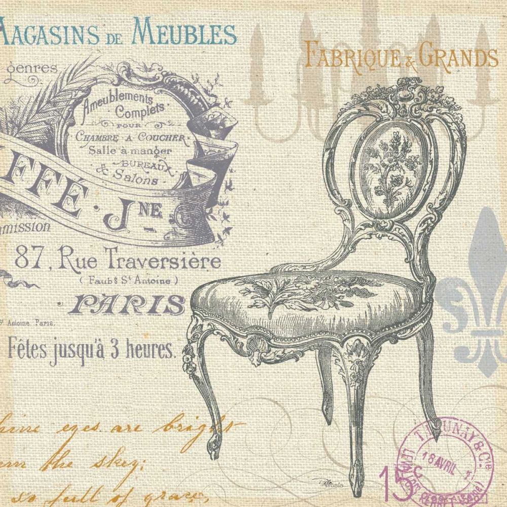 Victorian Vintage II art print by Pela Studio for $57.95 CAD